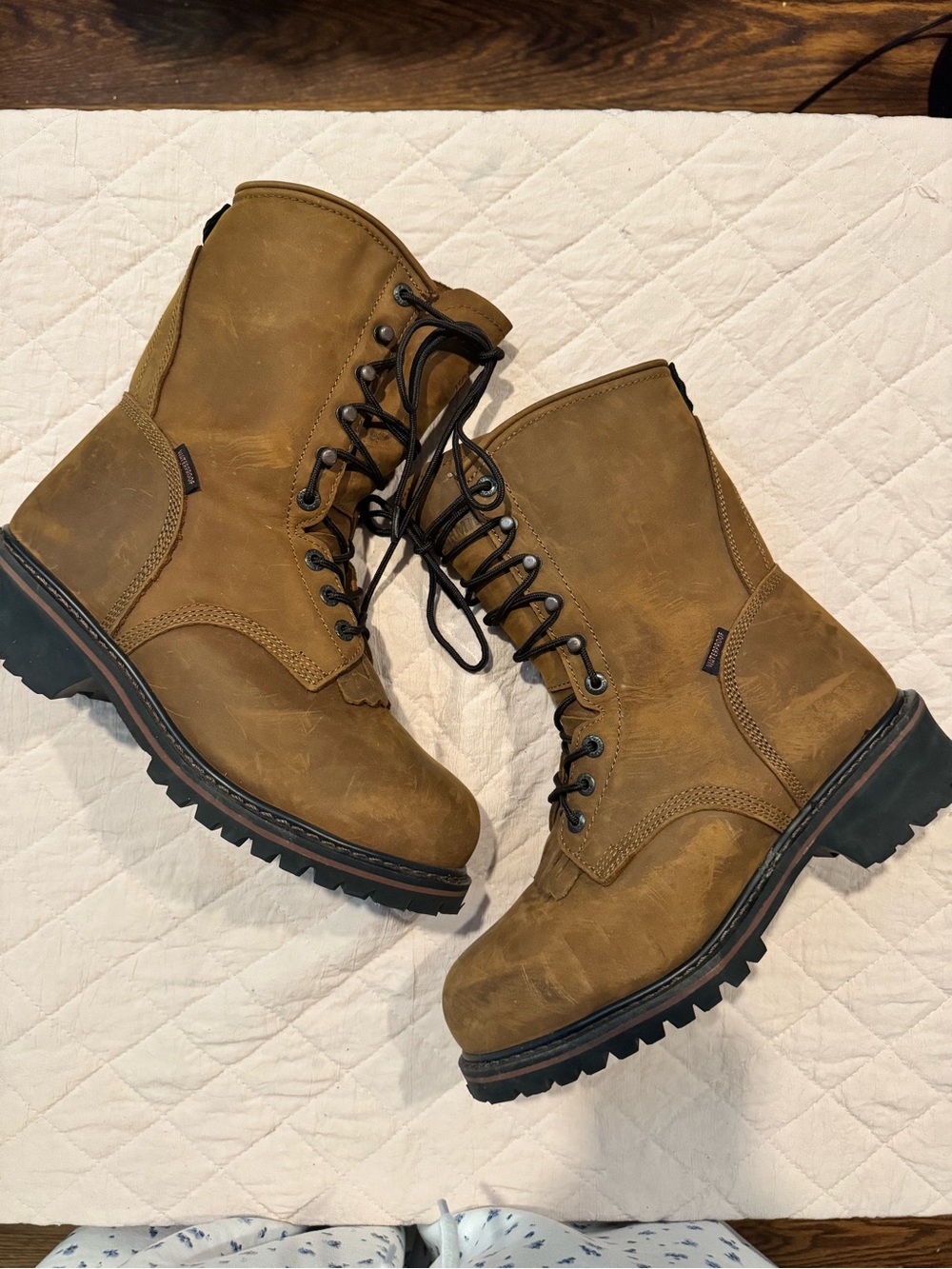 Men's Schmidt Tan Lace-Up Steel Toed Work Boots